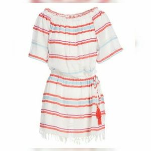 Red Blue & White Swim Cover Up Dress